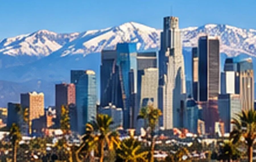 Illustrative landscape representing Los Angeles County, Southern California
